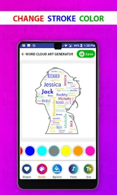 Word Cloud Art Generator android App screenshot 9