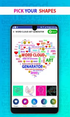 Word Cloud Art Generator android App screenshot 10